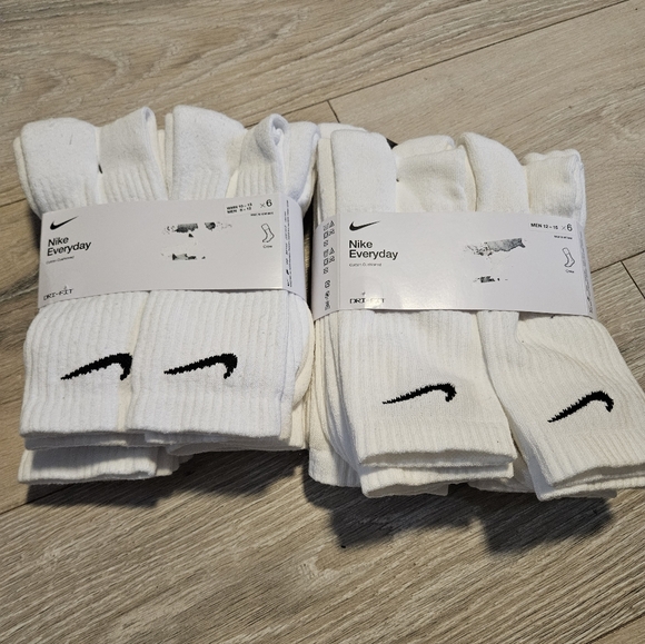 New Nike Everyday Plus Cushioned Dri-Fit Crew Socks (Two 6 Packs) - Picture 1 of 7
